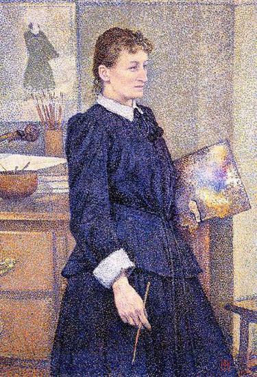 Theo Van Rysselberghe Anna Boch in her Atelier oil painting image